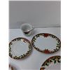 Image 4 : Christmas Dishes - (6) Plates, (1) Serving Plate, (3) Bowls (1) Tea Cup