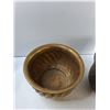 Image 2 : (2) Vintage Brass Planter Pots - 12'' Diameter  9'' Deep