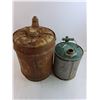 Image 2 : (2) Vintage Metal Gas Cans - 16" & 12" Tall - As is - Pickup Only