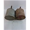 Image 3 : (2) Vintage Metal Gas Cans - 9" & 8" Tall - As is - Pickup Only