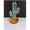 Image 2 : Arizona Glass Cactus Table Decor, (4) Vintage Glass Bottles