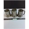 Image 1 : (3) Pewter Engraved Beer Steins