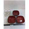 Image 1 : Set of 3 Corelle Hearthstone Bowls, Set of 4 Scotiabank Glasses
