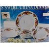 Image 2 : 20 pcs Regent China English Rose Swirl Dinner Set