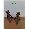 Image 1 : **(2) Adjustable Jack Stands, Both As Is- Cannot Ship