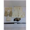 Image 1 : Vintage - Baby Shoes, Child's Vest, Hanky, Cloth Mittens