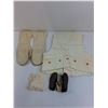 Image 3 : Vintage - Baby Shoes, Child's Vest, Hanky, Cloth Mittens