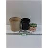 Image 1 : Crock (7.5" Tall), Plastic Pot Liners, Garden Claw, Lawn Edging Roll (4" Tall)