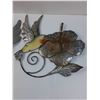 Image 3 : (2) Metal Garden & Outdoor Decor: Owl & Hummingbird - 14" x 14"