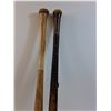Image 3 : (2) Wooden Baseball Bats - 33" Long