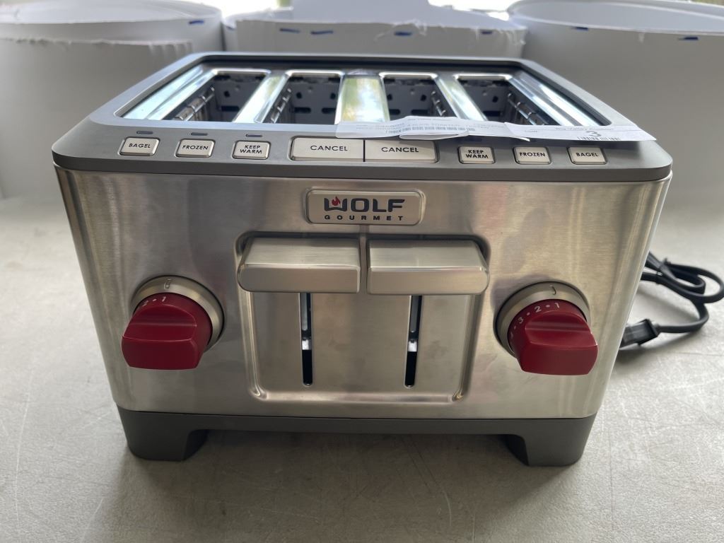 WOLF GOURMET 4 SLICE TOASTER - TESTED WORKING, RETAIL $649
