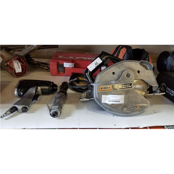 CRAFTSMAN CIRCULAR SAW, AIR IMPACT GUN AND ALL-TRADE AIR RATCHET