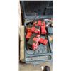 Image 2 : BOSCH DRILL IN CASE WITH 3 BATTERIES, NO CHARGER