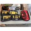 Image 1 : SIX BRANDED TOOL BAGS DEWALT MILWAUKEE AND MORE