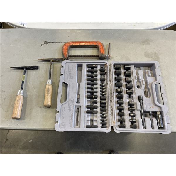 PARTIAL SOCKET SET AND CLAMPS ETC.
