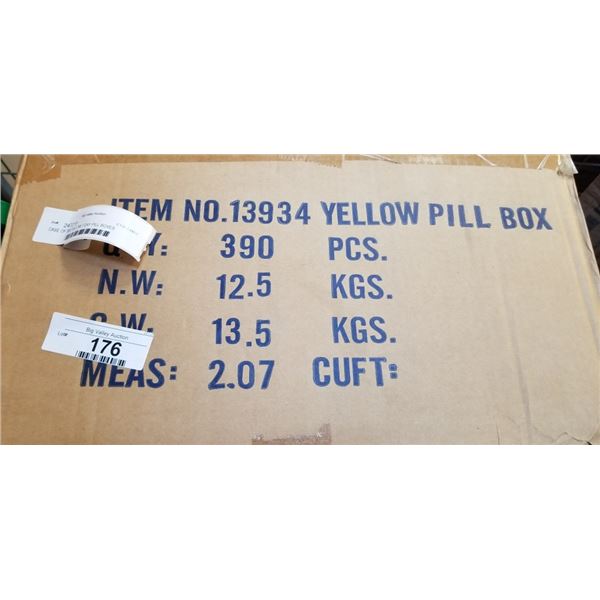 CASE OF 390 YELLOW 7 DAY PILL BOXES