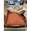 Image 2 : FOUR NEW LEATHER INSERT TRAYS WITH PROTECTIVE BAGS