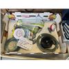 Image 2 : FISHING ITEMS INCLUDING NET, SALMON REEL, FLASHERS, TACKLEBOX, DOWNRIGGER STEEL LINE ETC.