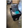 Image 1 : 5 STORAGE TOTES 102 L EACH AND BASKET OF CAONTAINERS