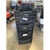 Image 1 : FOUR BLACK STACKING CRATES