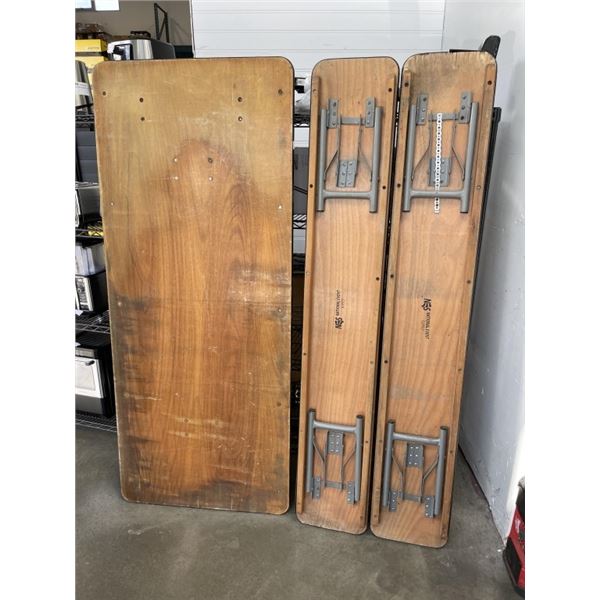 FOLDING WOOD TABLE WITH TWO FOLDING BENCHES
