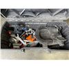 Image 2 : DEWALT TOOL BOX WITH GEL KUNYS KNEE PADS AND ASSORTED HAND TOOLS