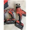 Image 2 : MILWAUKEE M18 CORDLESS TOOL SET WITH HACKZALL, DRILL AND IMPACT, 2 M18 XC BATTERIES, CHARGER AND CAR