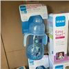 Image 8 : LOT OF NEW MAM BABY BOTTLES AND SIPPY CUPS (4) SETS OF 5 OZ BOTTLES, (3) SETS OF 9OZ BOTTLES  AND (2