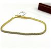 Image 1 : GOLD PLATED STERLING SILVER CZ (4CT) 8-7" TENNIS STYLE BRACELET, W/A $600.00.