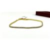 Image 3 : GOLD PLATED STERLING SILVER CZ (4CT) 8-7" TENNIS STYLE BRACELET, W/A $600.00.
