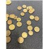 Image 3 : ASSORTED WORLD CURRENCY AND WOODEN TOKENS
