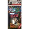Image 2 : HOCKEY PIN SET, SIGNED GOONIES TIN SIGN AND ELVIS PICTURE BOOK