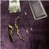 Image 3 : NEW 4PCS SET, 1 BOW, 1 ARROW SET, 2 ARROWS, ANCIENT STYLE MINI BOW AND ARROW COMBINATION