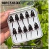 Image 1 : 10PCS TADPOLE SHAPED SOFT LURES WITH HOOKS - ARTIFICIAL FISH BAIT FLOATING ACTION, REALISTIC TADPOLE