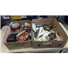 Image 1 : 2 TRAYS OF COLLECTIBLES, MINI VASES ETC