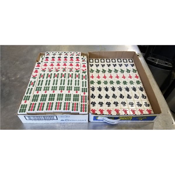 270PC SOLID MARBLE MAHJONG TILES
