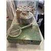 Image 2 : COLEMAN CAMP STOVE WITH GRILL, METAL DRINK DISPENSER AND BOX OF MUGS