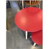 Image 2 : TWO SMALL ROUND RED TABLES