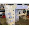 Image 2 : WHITE LOFT BED WITH DESK DRAWERS AND CUPBOARD