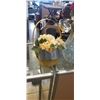 Image 2 : PORCELAIN VASE, PORCELAIN STAND AND FLOUR BASKET