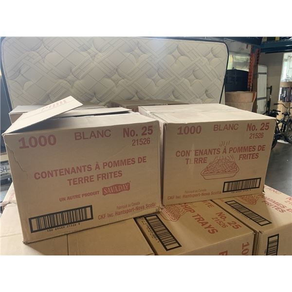 2 CASES OF POTATO CHIP/FRENCH FRY TRAYS 1000 PER BOX RETAIL $170