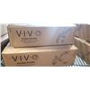 Image 1 : VIVO WHITE MECHANICAL ARM DUAL MONITOR DESK MOUNT AND MECHANICAL ARM DUAL ULTRAWIDE MONITOR DESK MOU