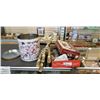 Image 1 : ESTATE JEWELRY, FLASHLIGHTS, MOTORCYCLE BANK, TILE KIT AND VINTAGE TIN