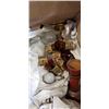 Image 2 : BOX OF CHINA INCLUDING DECANTER CUPS AND MORE