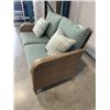 Image 2 : RATTAN PATIO LOVESEAT WITH CUSHIONS