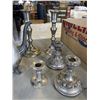 Image 2 : COLLECTION OF SILVER PLATE, CANDLE STANDS TEAPOT ETC