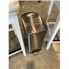 Image 2 : PAIR OF WHITE BAR STOOLS AND STAINLESS WASTE BIN