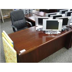 Krug Mahogany L Shaped Executive Desk