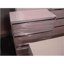 Beige 3 Drawer Lateral File Cabinet