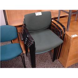 5 Green Stacking Chairs